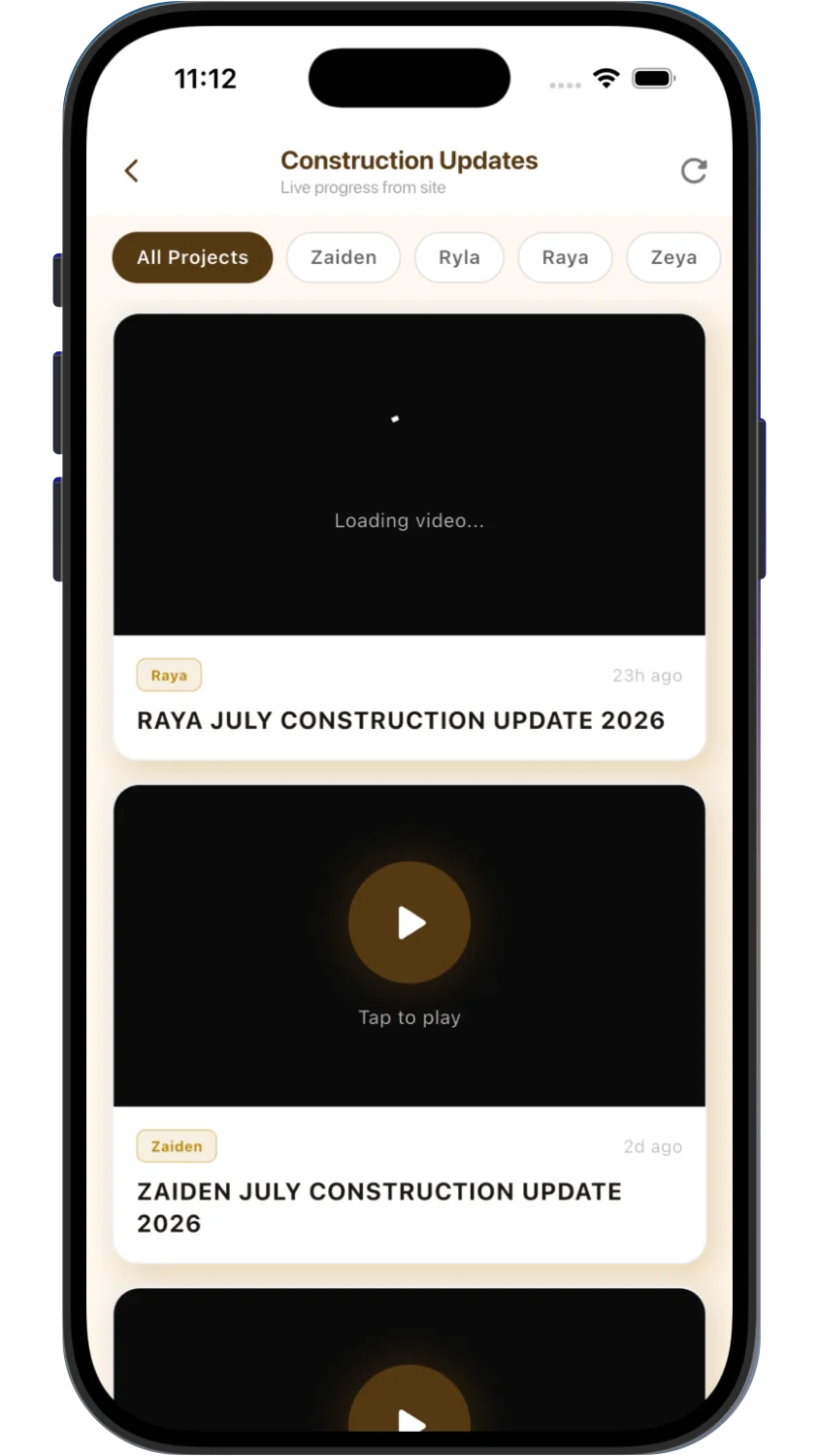 Roswalt Realty My Home App customer dashboard preview
